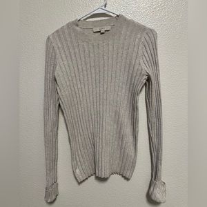 LOFT | Wide Rib Mock Neck Sweater | Medium